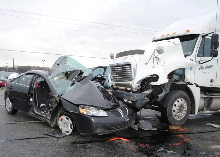 Truck and Car Accident